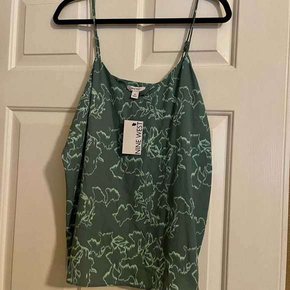 Nine West Tops - NWT Nine West Teal Floral Camisole